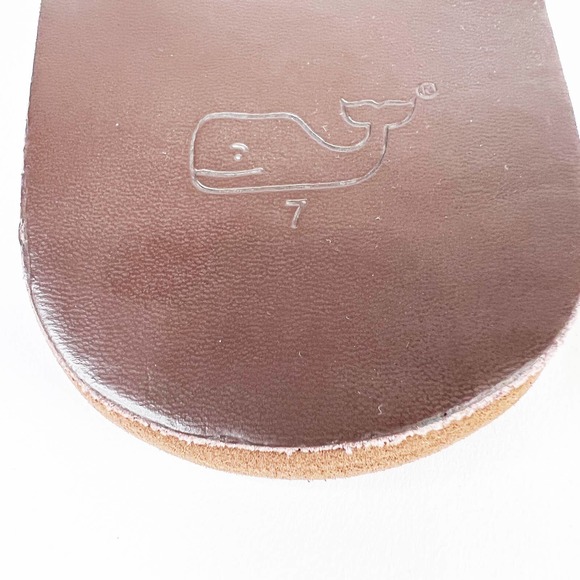 Vineyard Vines mens brown leather sandals flip flops Size 7 - Picture 4 of 7
